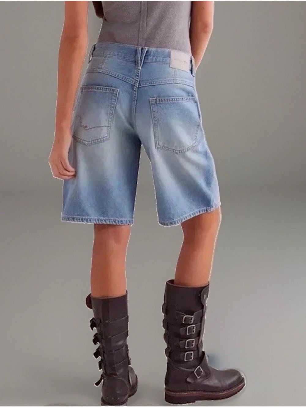 Free People We The Free Montana Light Blue Denim Shorts NWT Size 26